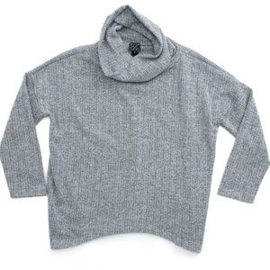 Clara Sun Woo Turtleneck Knit Heather Gray Sweater Size M